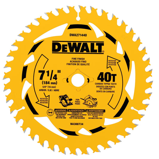 DEWALT 7-1/4 in. 40T Circular Saw Blade DWA271440