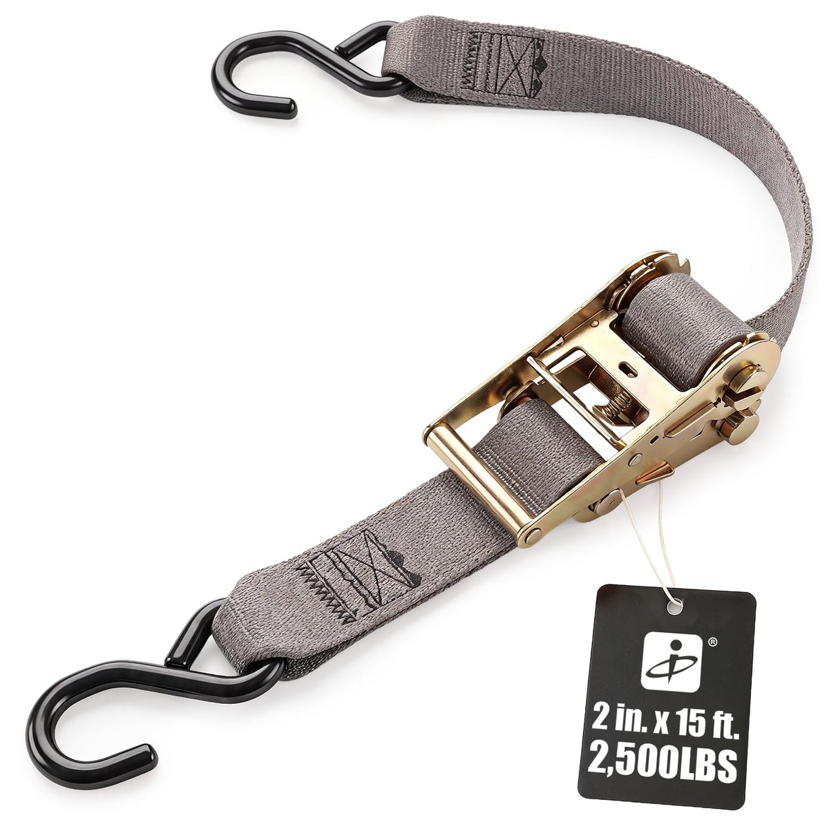 CargoBuckle F13758 Ratchet Tie-Down Strap 2" x 15ft