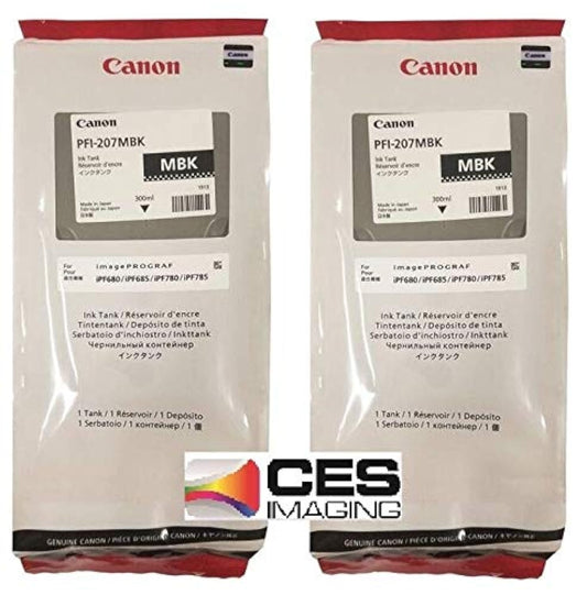Canon PFI-207MBK Ink for iPF Printers Matte Black 2-Pack