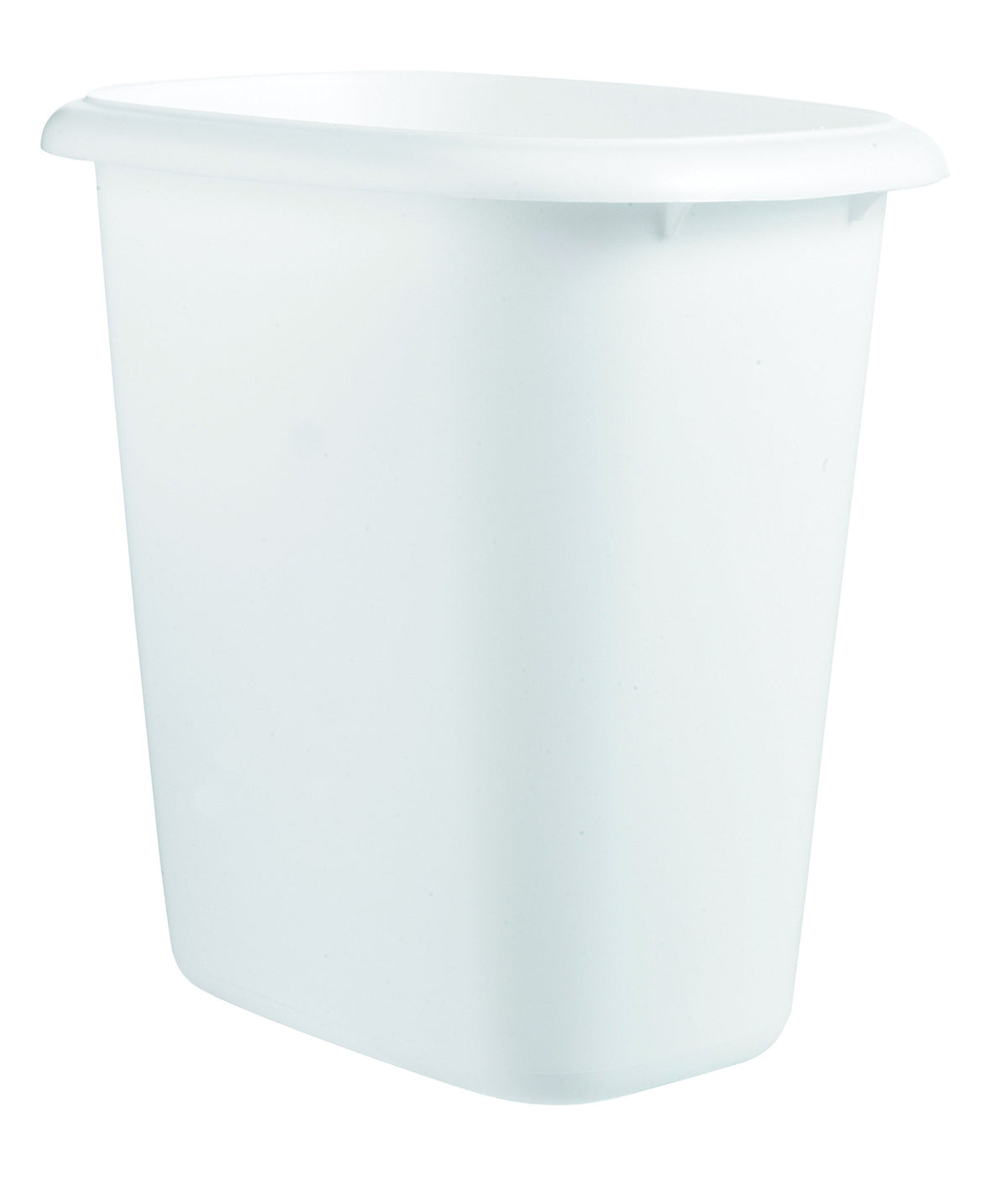 Rubbermaid Oval Vanity Wastebasket, Plastic, 6 Qt, 7 X 10 X 9, White, 6/Carton