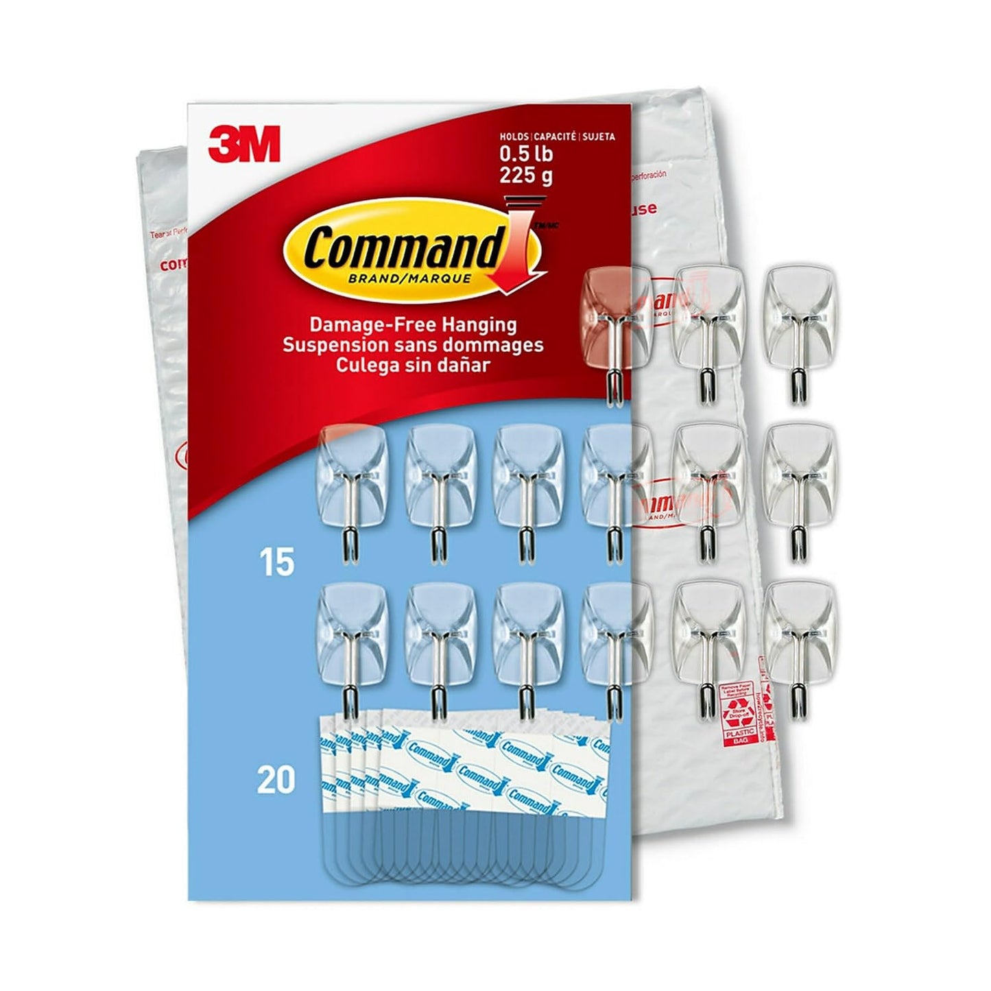 Command Small Wire Hooks, 15 Pack
