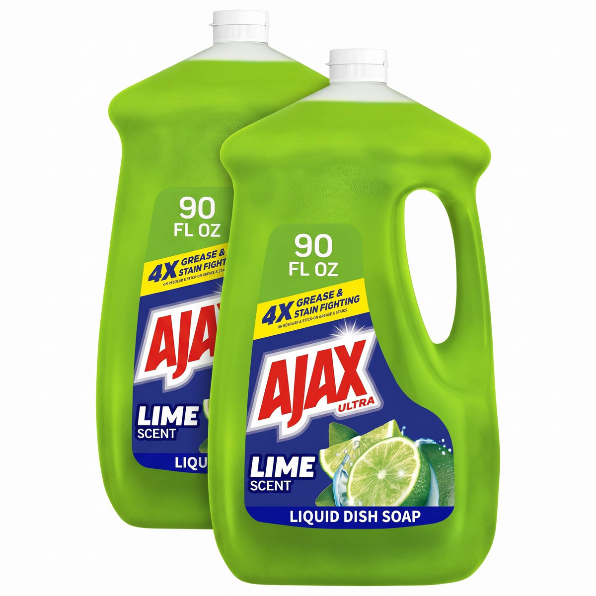 Ajax Dish Soap, Liquid, Vinegar and Lime | 90 oz Bottle | Pack of 2 | Ultra Formula