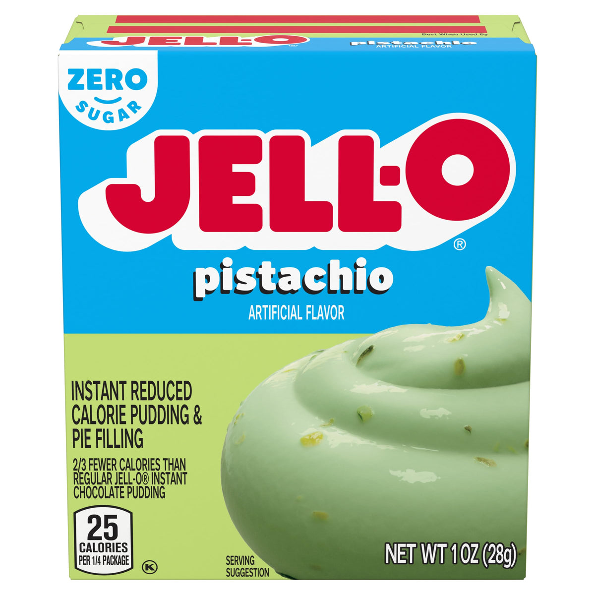 Jell-O Sugar Free Pistachio Instant Pudding Mix 1 oz Pack of 6