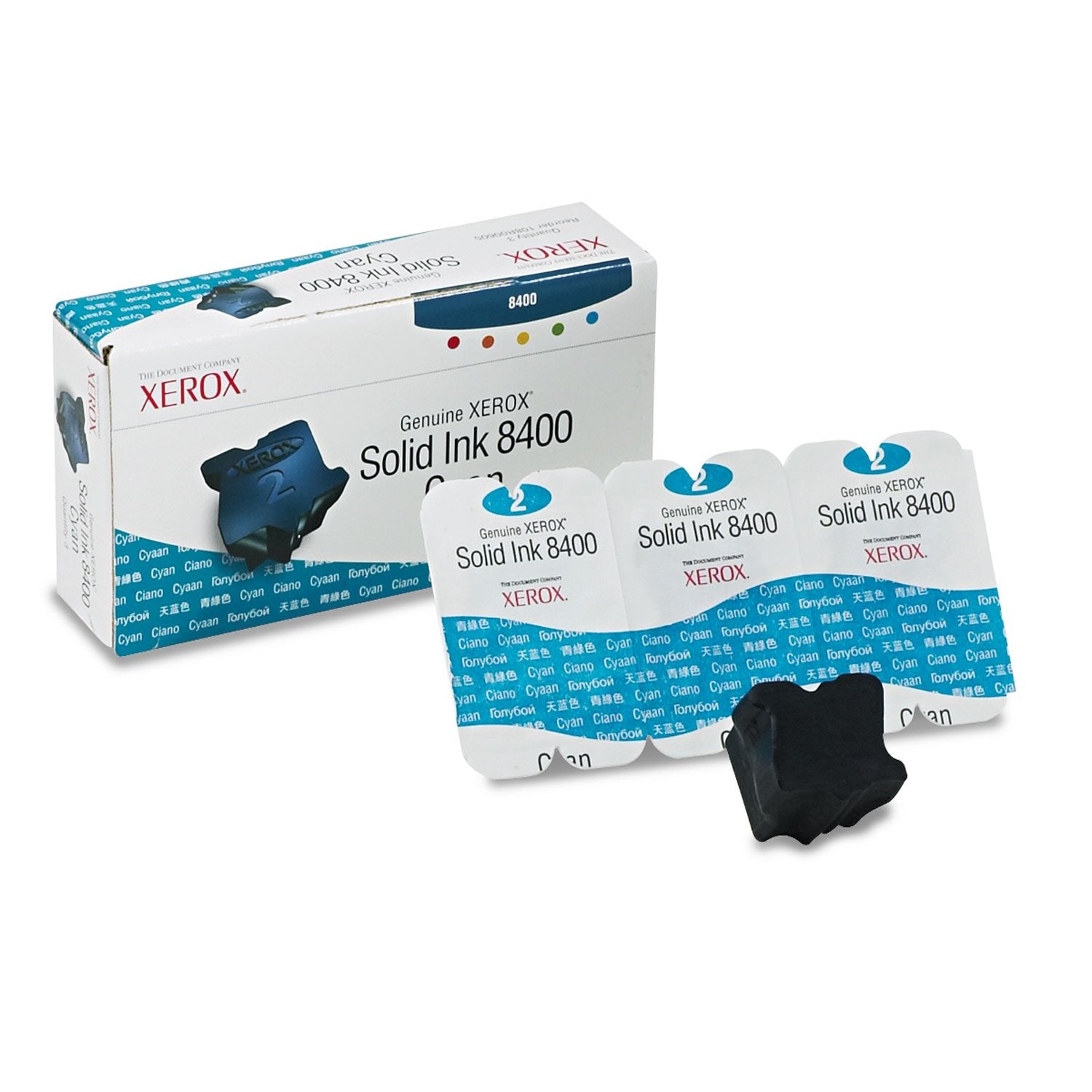 Xerox Genuine Solid Ink Cyan Phaser 8400 3 Sticks