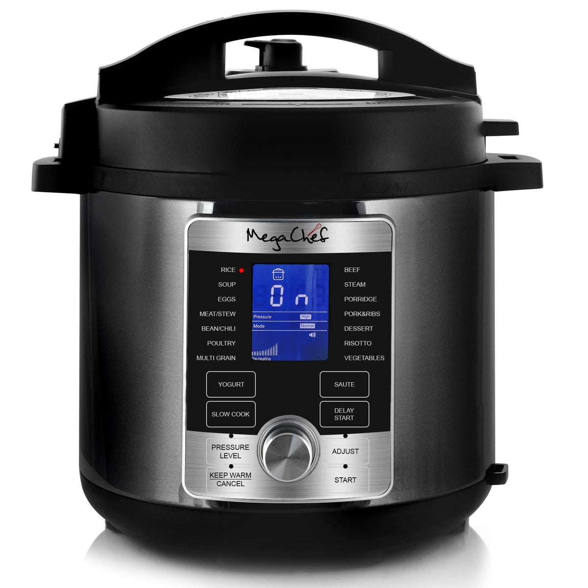 MegaChef 6 Qt Stainless Steel Digital Pressure Cooker