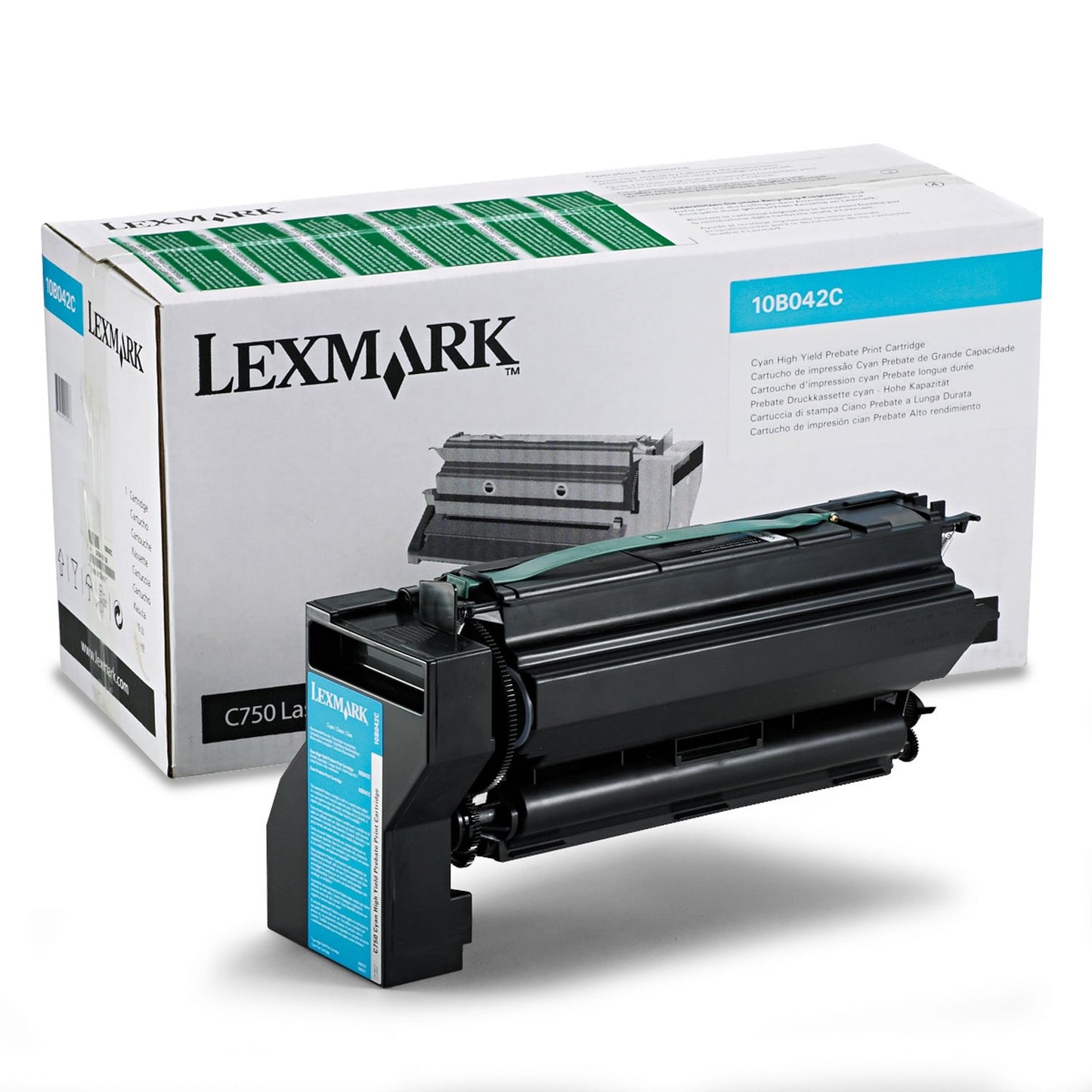 Lexmark 10B042C Cyan High-Yield Toner Cartridge 15,000 Pages