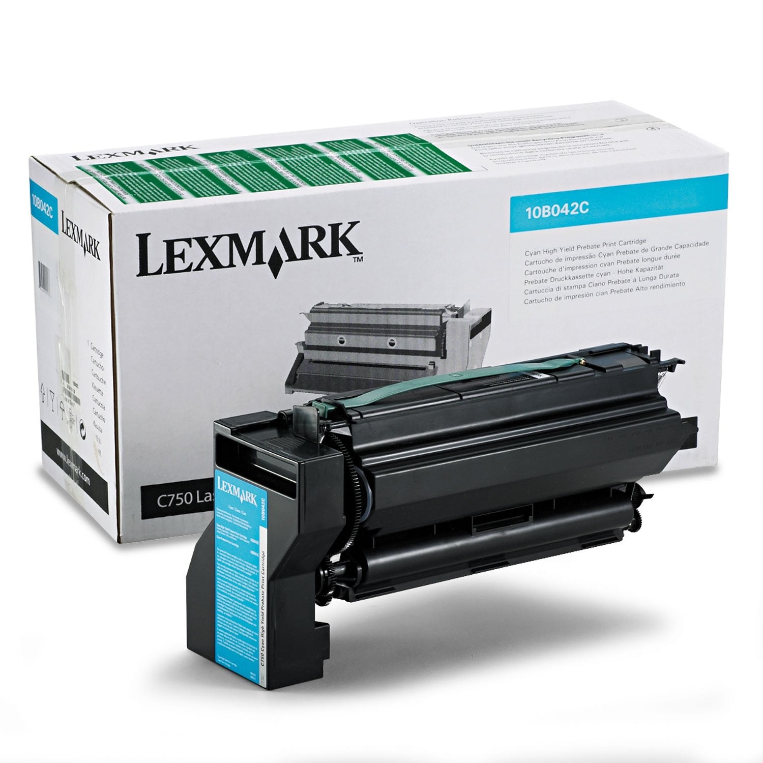 Lexmark 10B042C Cyan High-Yield Toner Cartridge 15,000 Pages
