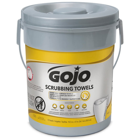 Gojo Dual Textured Scrubbing Wipes Canister 72 Wipes