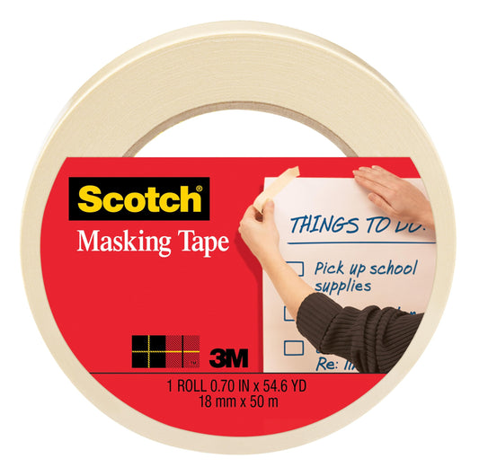 3M Scotch Masking Tape 0.70in x 54.6yd 3436
