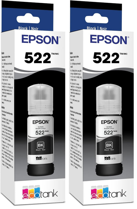 Epson 522 EcoTank Black Ink T522120-S 2 Pack
