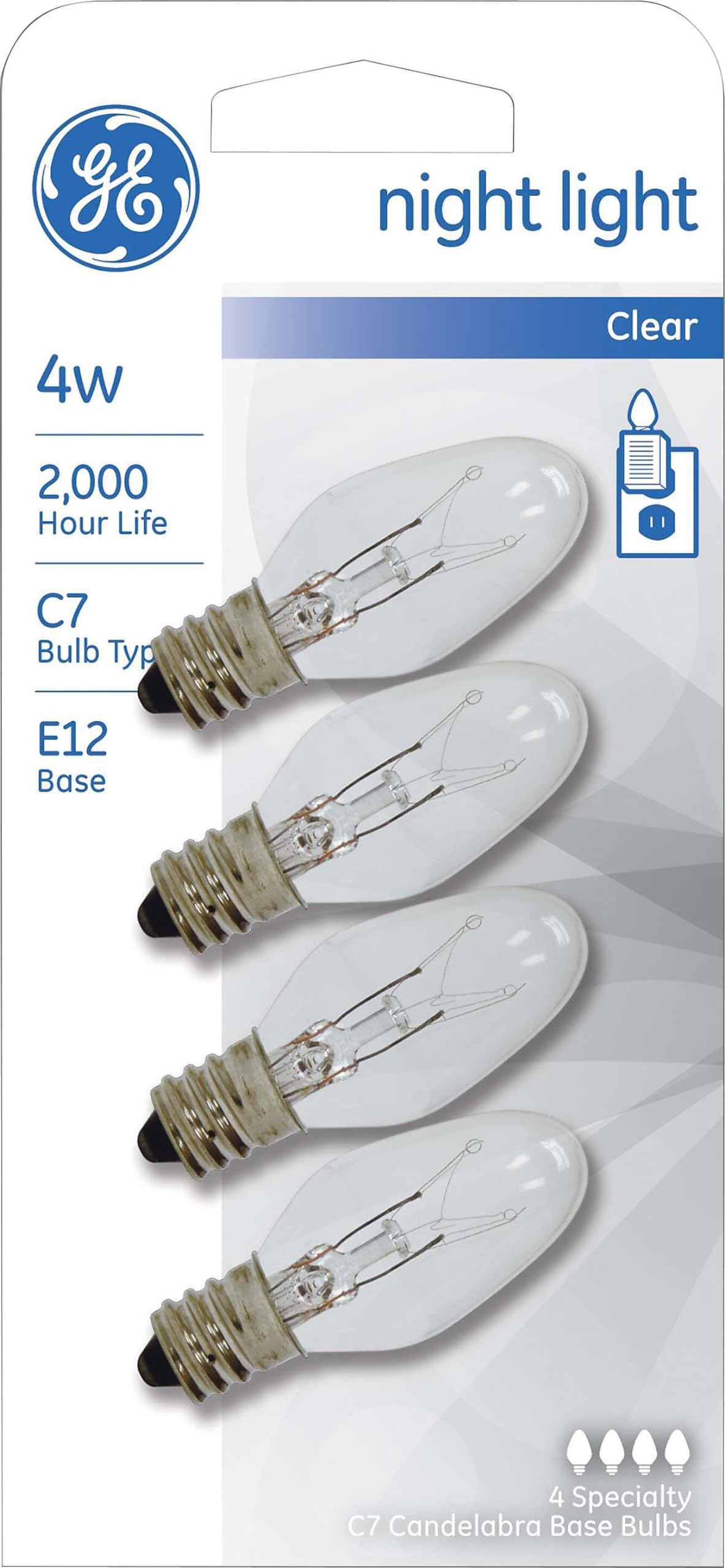 GE4PK 4W CLR Night Bulb