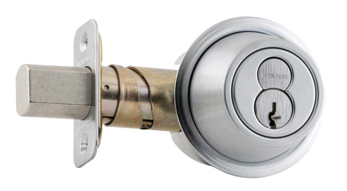 Schlage B560R626 Commercial Deadbolt, Satin Chrome