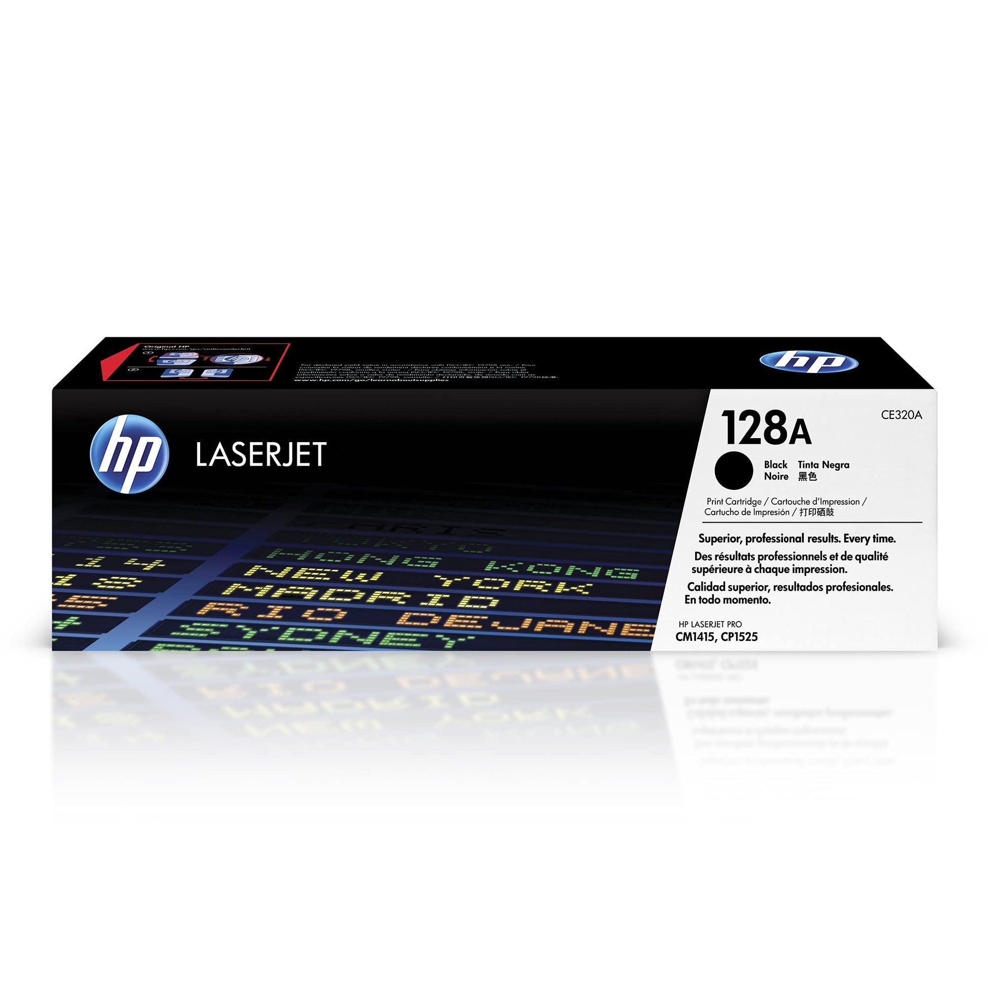 HP 128A Black Toner Cartridge | Works with HP LaserJet Pro CM1415 Color, CP1525 Color Series | CE320A