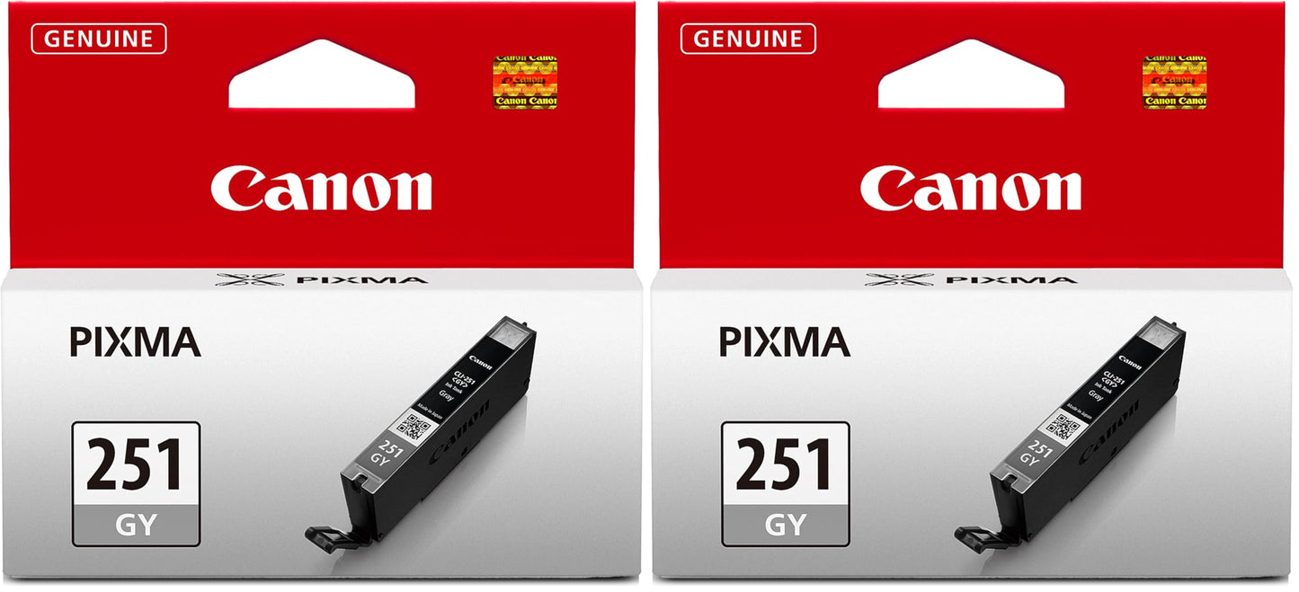 Canon CLI-251 Gray Ink Cartridge Pack of 2