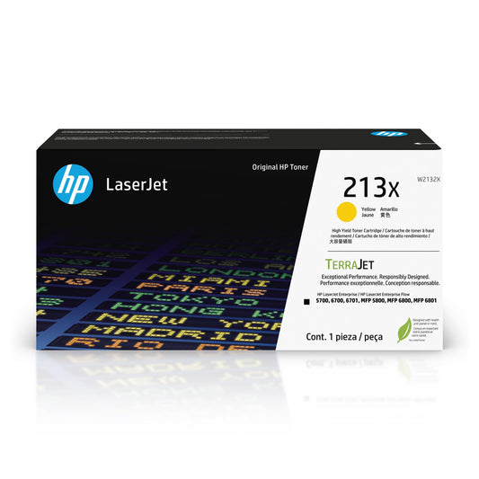HP 213X Yellow High Yield Toner Cartridge W2132X
