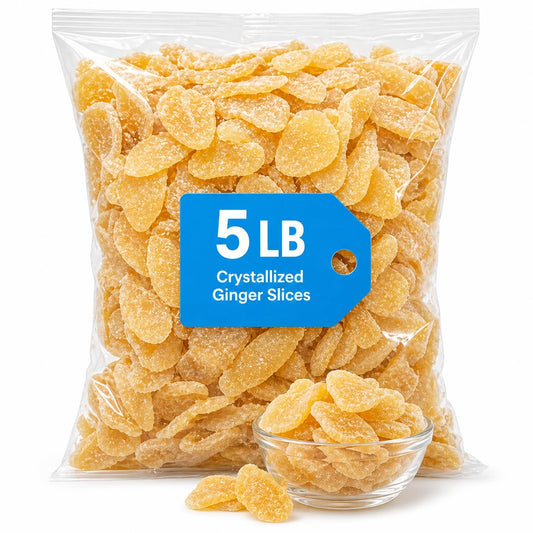 Imported Crystallized Ginger Slices 5 lb