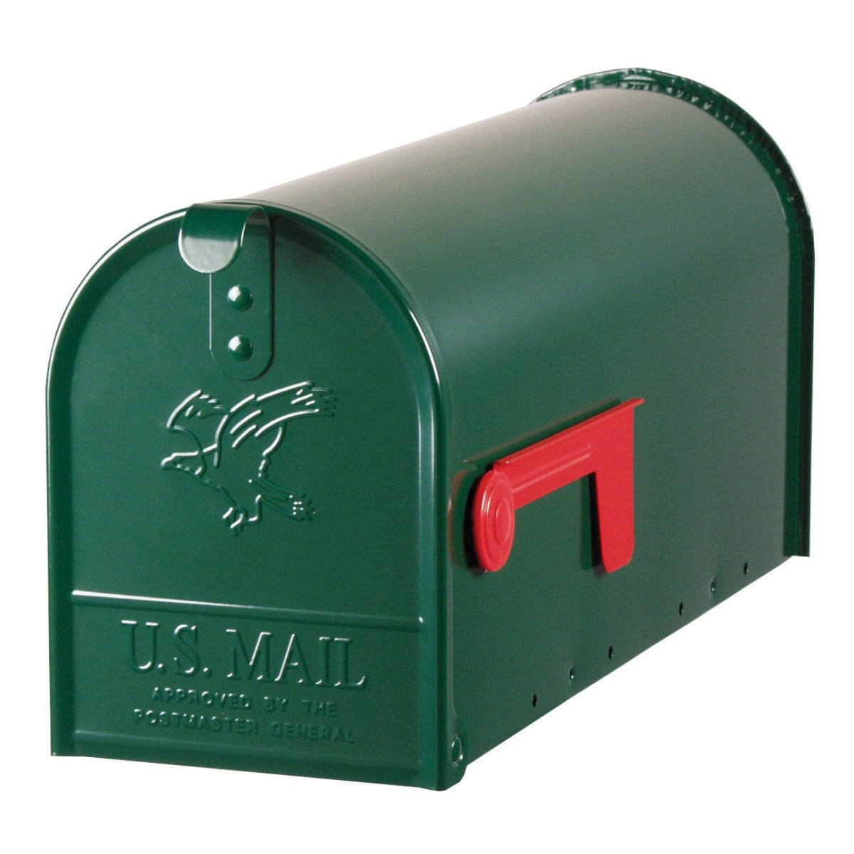 Gibraltar Mailboxes Elite Galvanized Steel Post Mounted Hartford Green Mailbox 8-3/4 in. H x 6-7/8 in. W x 20 in. L