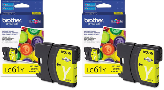 Brother LC61C Ink Cartridge, 325 Page-Yield, Cyan (Pack of 2)