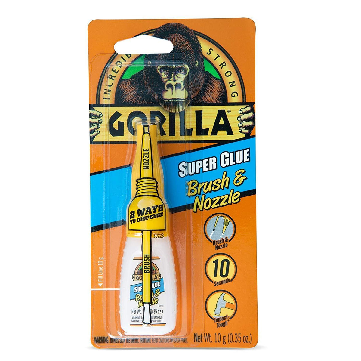 Gorilla Super Glue Brush & Nozzle 12g Pack of 11