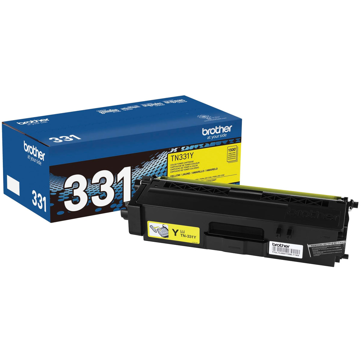 Brother TN331Y Yellow Original Toner Standard Yield (1,500 Yield)