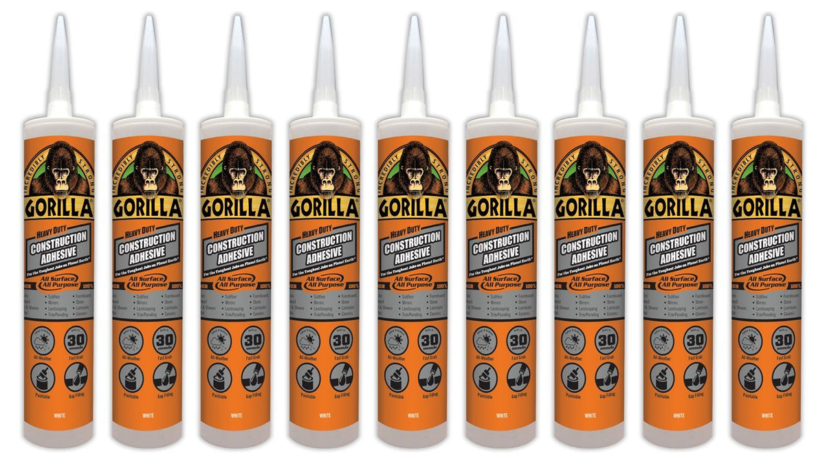 Gorilla Heavy Duty Construction Adhesive 9oz (9 Pack)