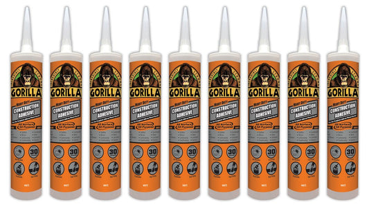 Gorilla Heavy Duty Construction Adhesive 9oz (9 Pack)