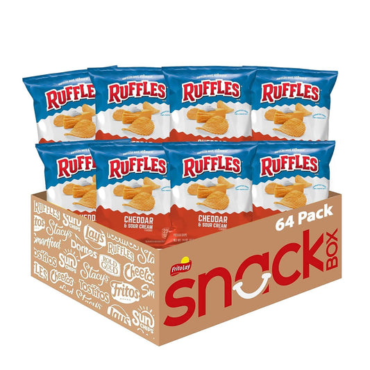Ruffles Cheddar & Sour Cream Chips 1.5oz (64 Pack)