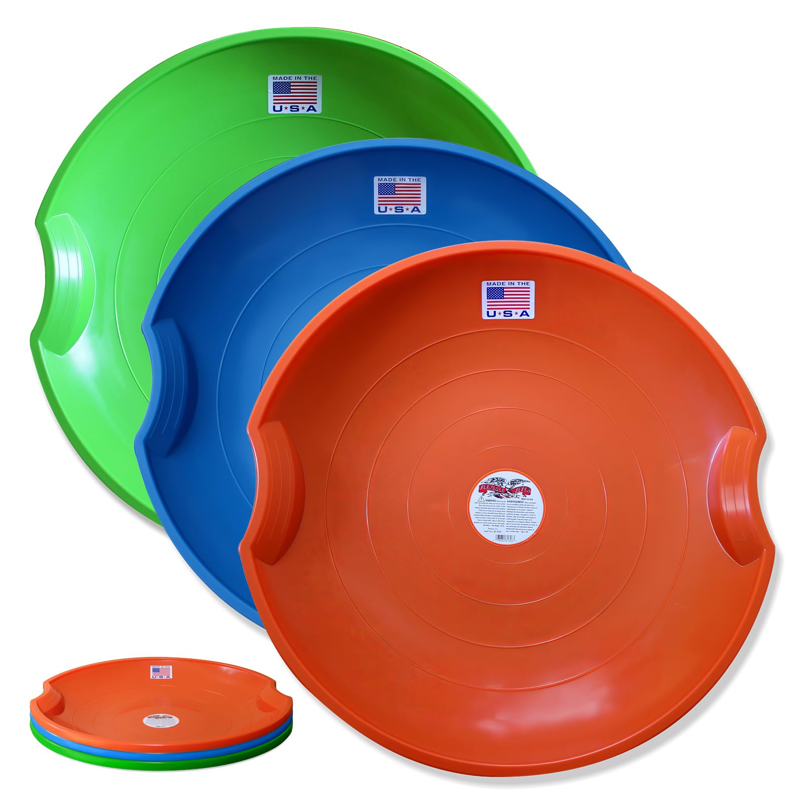 Flexible Flyer Flying Saucer Snow Sleds 26" 3-Pack