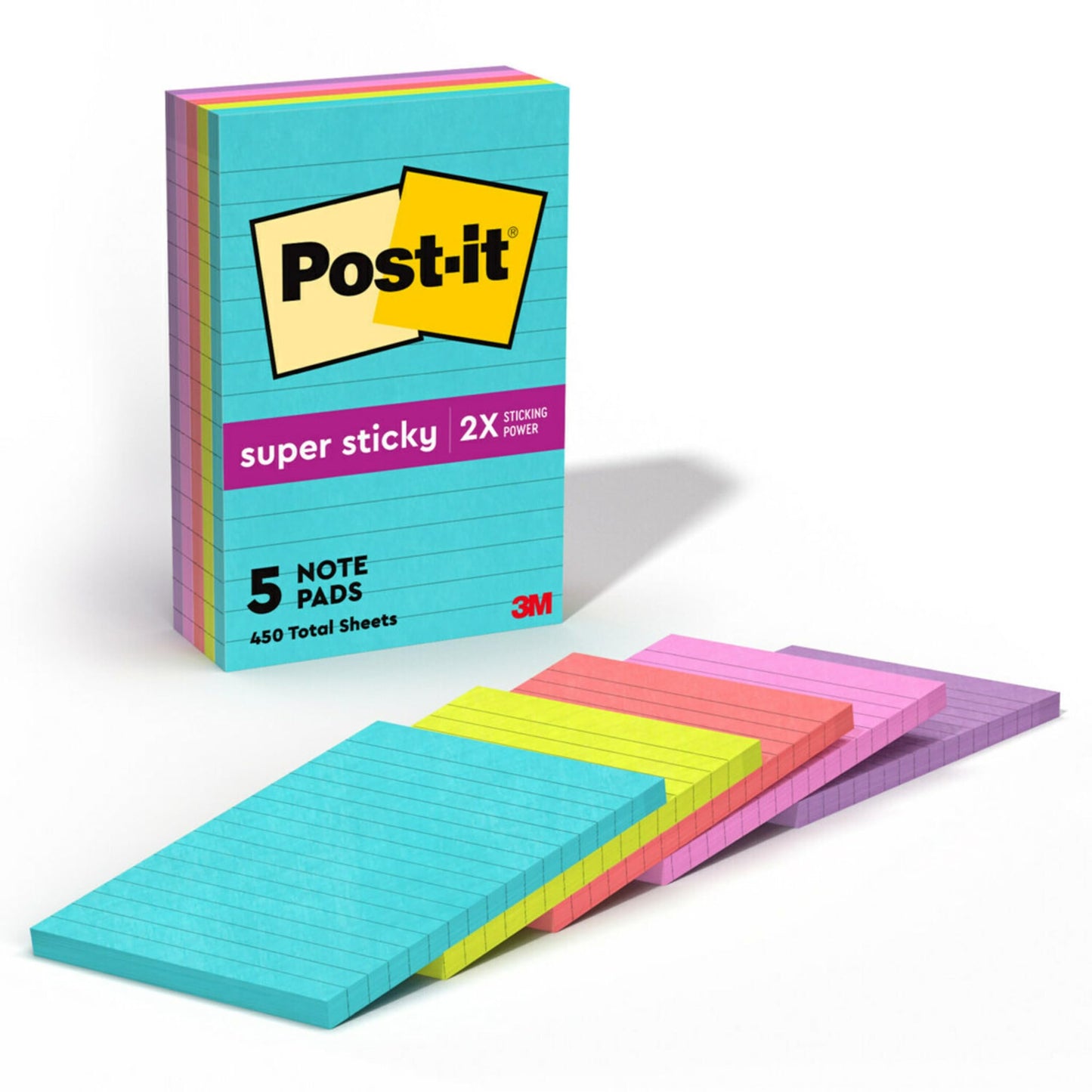 3M Post-it Super Sticky Lined Notes 4 x 6 in. 5-Pack