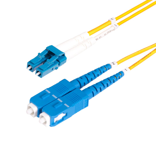 StarTech.com 7m (22.9ft) LC to SC (UPC) OS2 Single Mode Duplex Fiber Optic Cable, 9/125, 100G, LSZH Fiber Jumper Cord