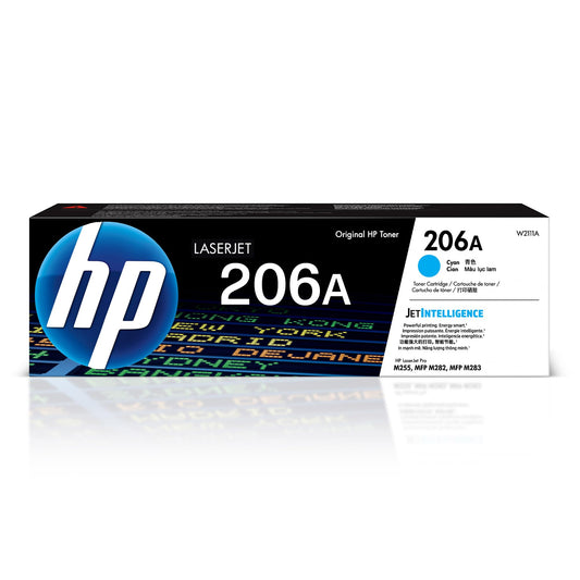 HP 206A Cyan Toner Cartridge | Works with HP Color LaserJet Pro M255, HP Color LaserJet Pro MFP M282, M283 Series | W2111A