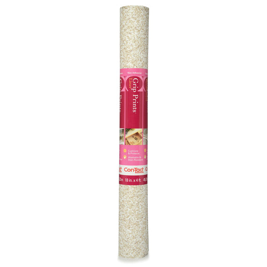 Con-Tact Brand Grip Prints Durable Non-Adhesive Non-Slip Shelf and Drawer Liner, 18" x 4', Beige Granite