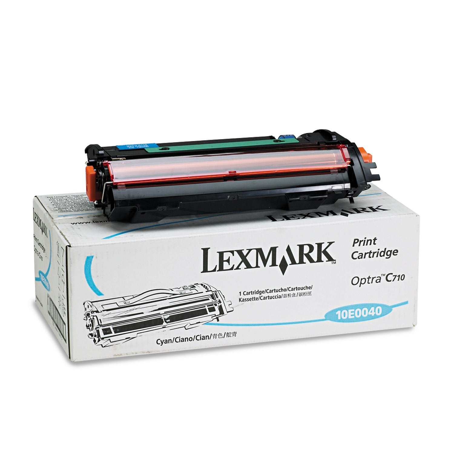 Lexmark 10E0040 Cyan Toner Cartridge 10,000 Yield