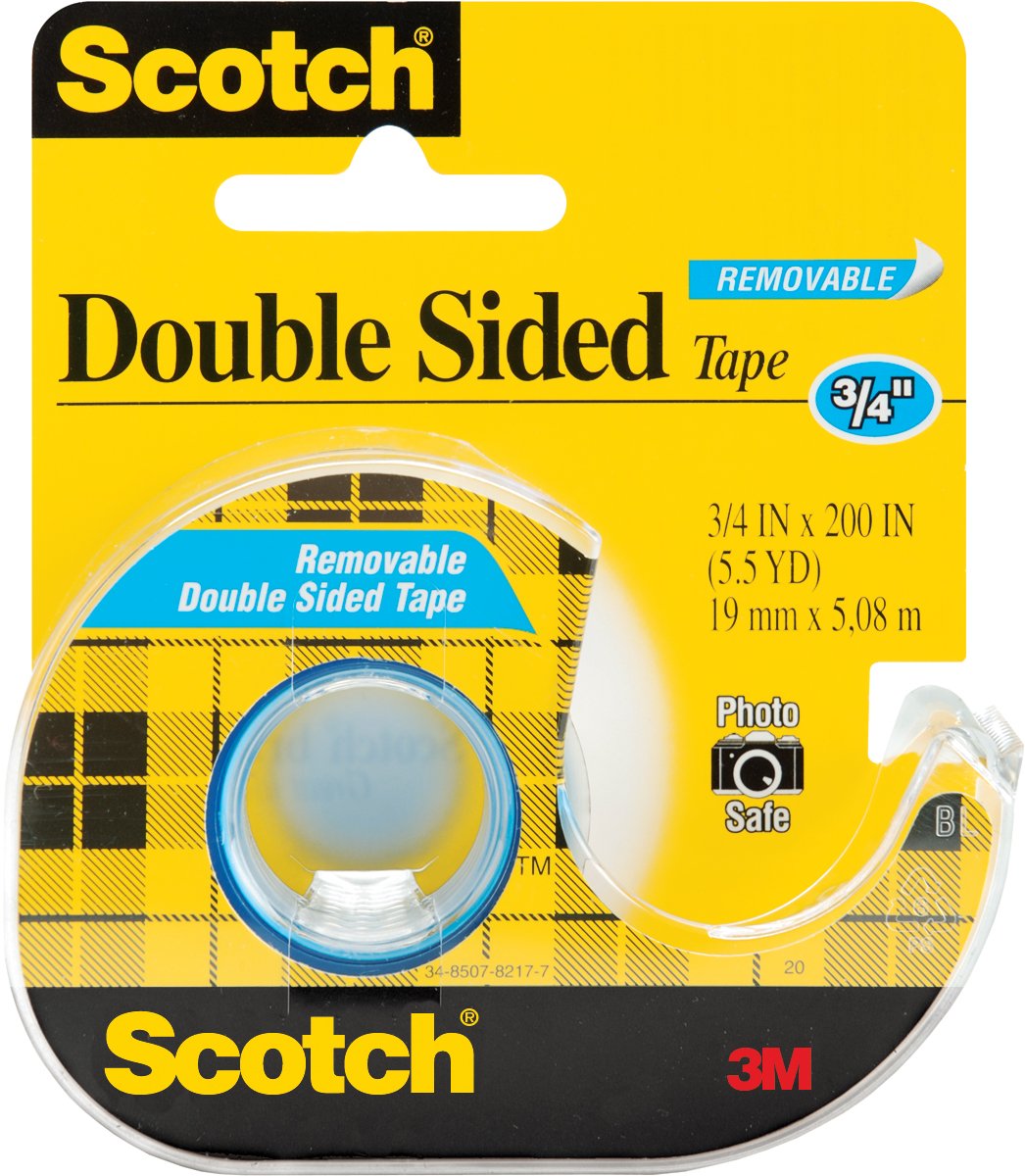3M 238 3/4" x 200" Scotch Double Sided Removable Tape
