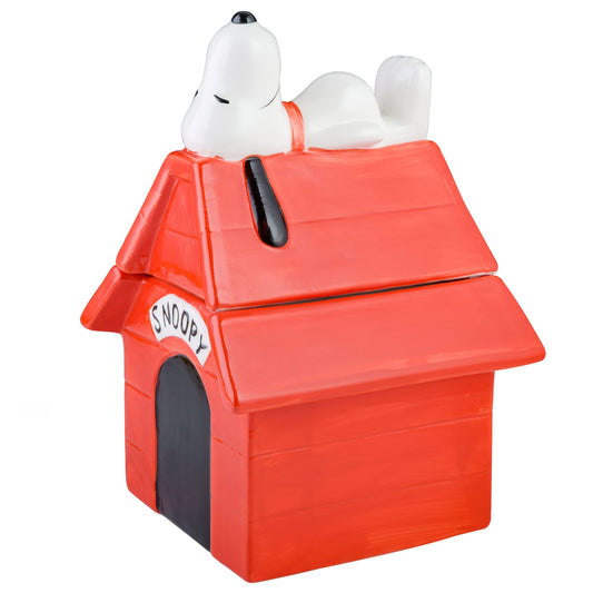 Gibson Peanuts Snoopy Doghouse Cookie Jar 11.2-Inch