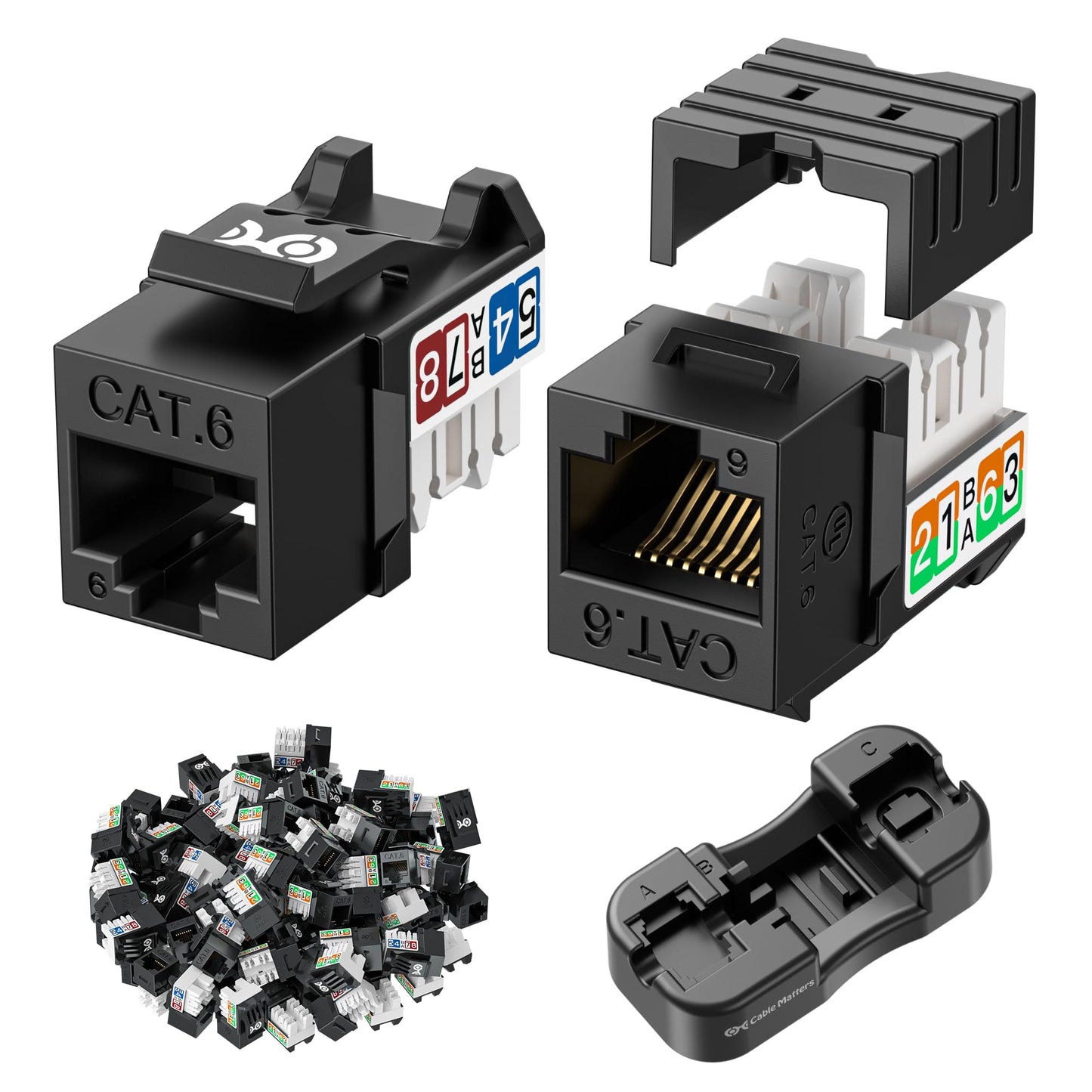 Cable Matters Cat6 Keystone Jacks 25-Pack Model 180070