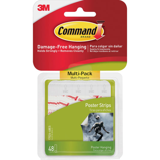 48 Pack Small Poster Adhesive Strips