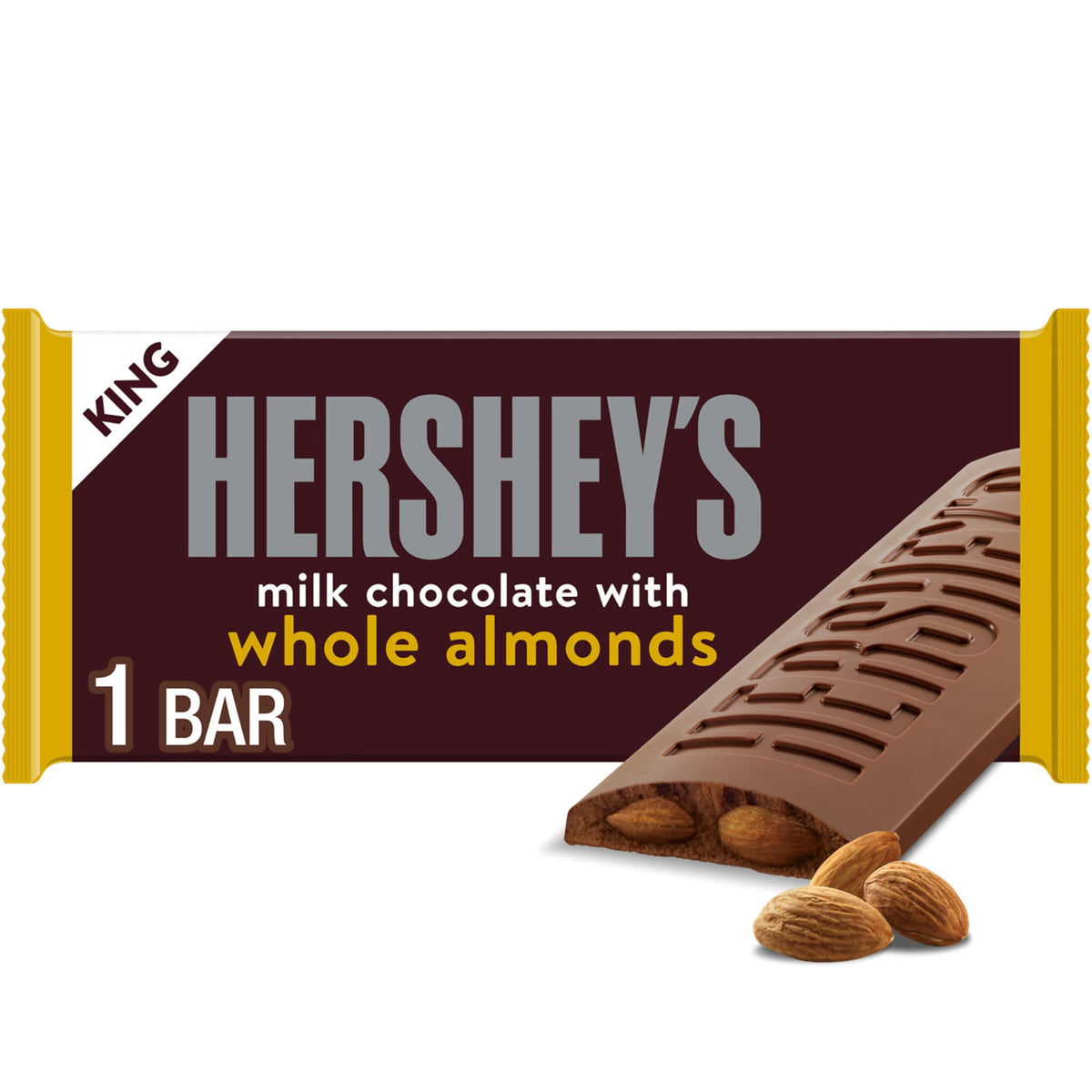 Hershey's Milk Chocolate Almonds 2.6 oz King Size Bar