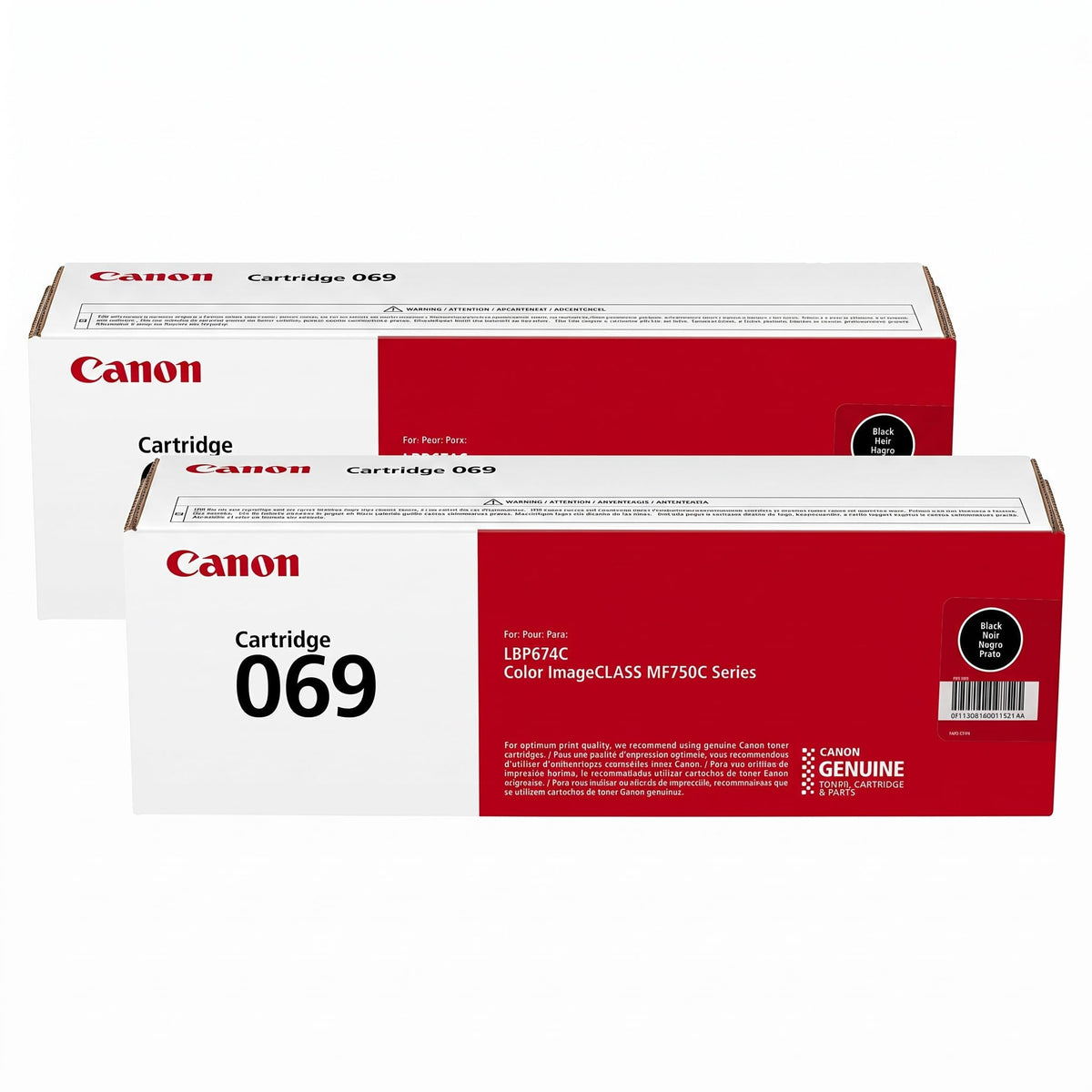 Canon 069 Toner Cartridge Black – 2 Pack | Compatible Color imageCLASS MF752Cdw, MF653Cdw, LBP674Cdw, LBP633Cdw | High Yield Black Replacement Toner for Sharp, Professional Prints