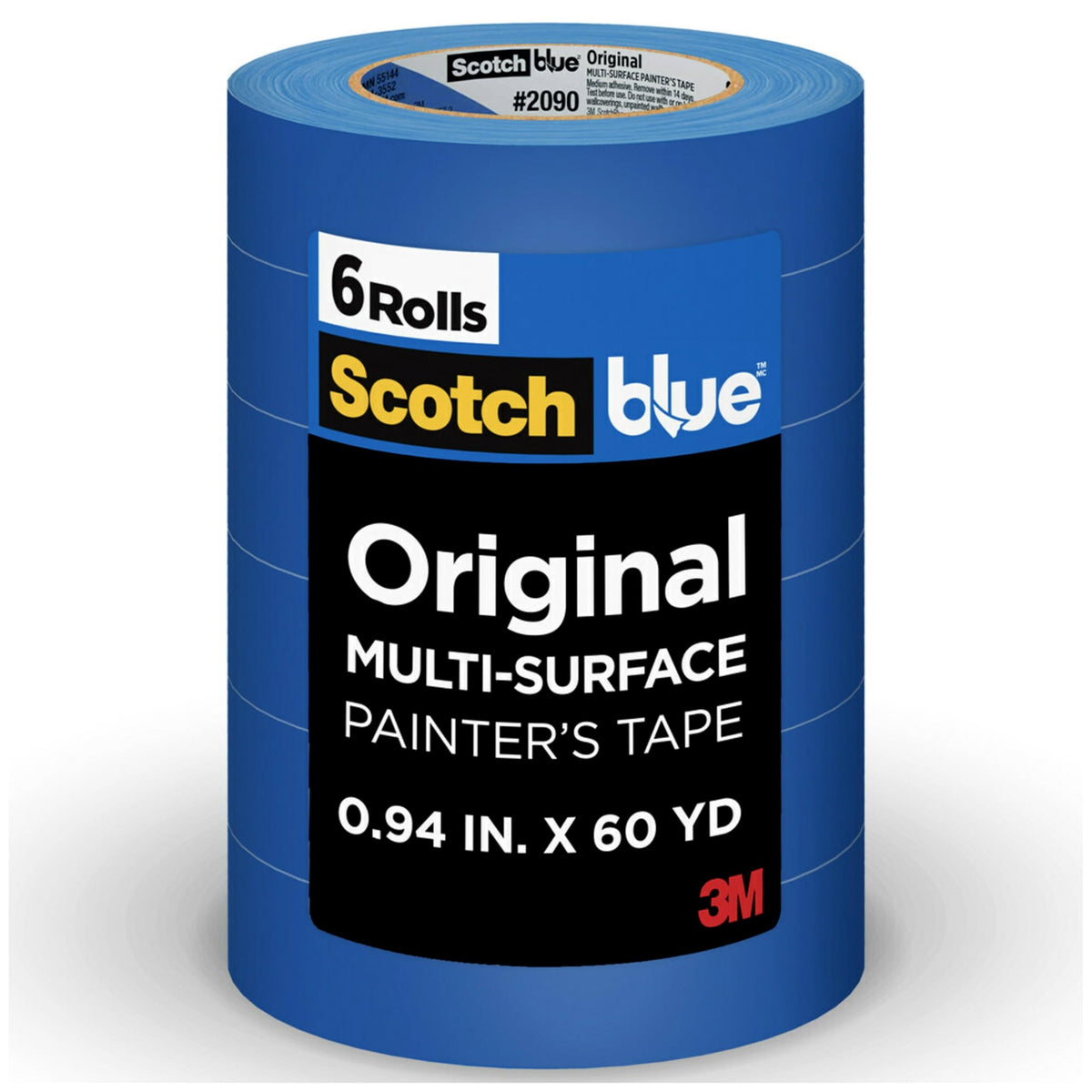 3M ScotchBlue Painter's Tape 2090-24EVP 0.94in x 60yd 6-Pack