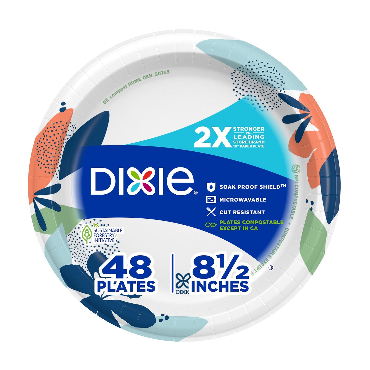 DIXIE 8.5 INCH PAPER PLATES, 4