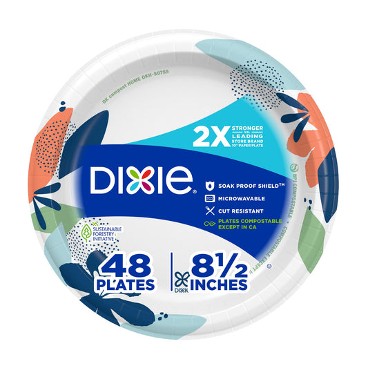 DIXIE 8.5 INCH PAPER PLATES, 4