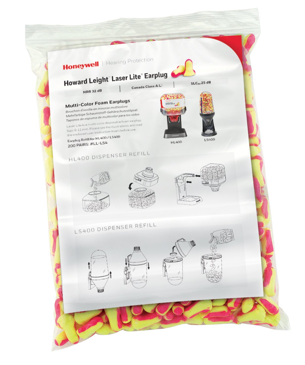 Howard Laser Lite Single-Use Earplugs 200 Pairs