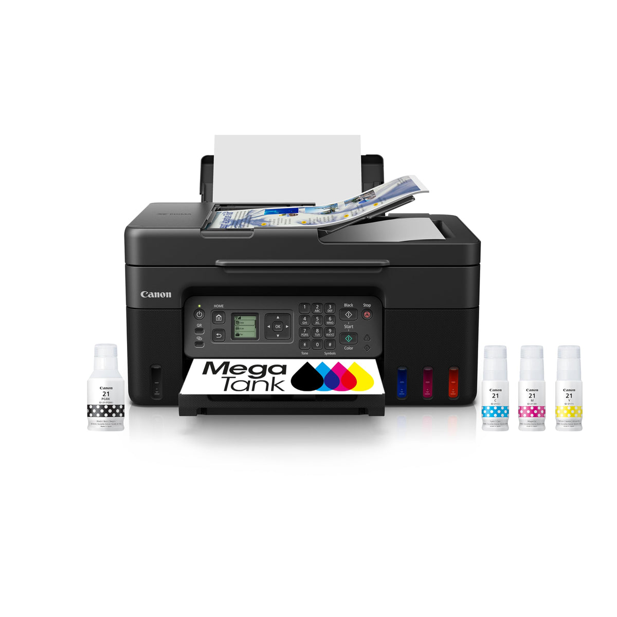 Canon Megatank G4270 All-in-One Wireless Supertank Printer |Print, Copy, Scan and Fax|with Airprint and Mopria Printing|Auto Document Feeder and Backlight 1.35" Square LCD Screen