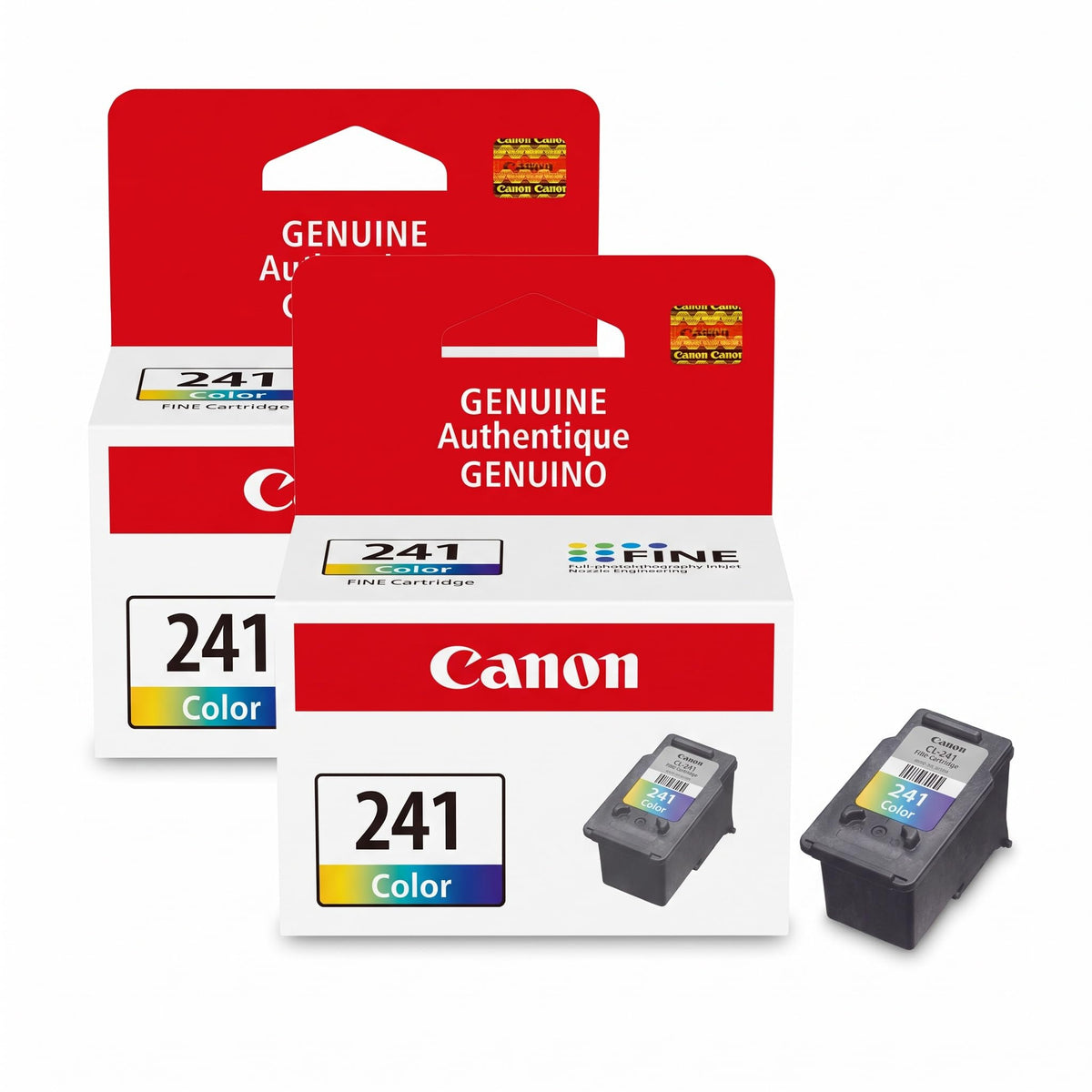 Canon CL-241 Genuine Color Ink Cartridge,Compatible with MG2120/3120/4120,MX512/432/472/372/392/522/532/452,MG2220/3220/4220/3520/3620,TS5120,(Pack of 2)