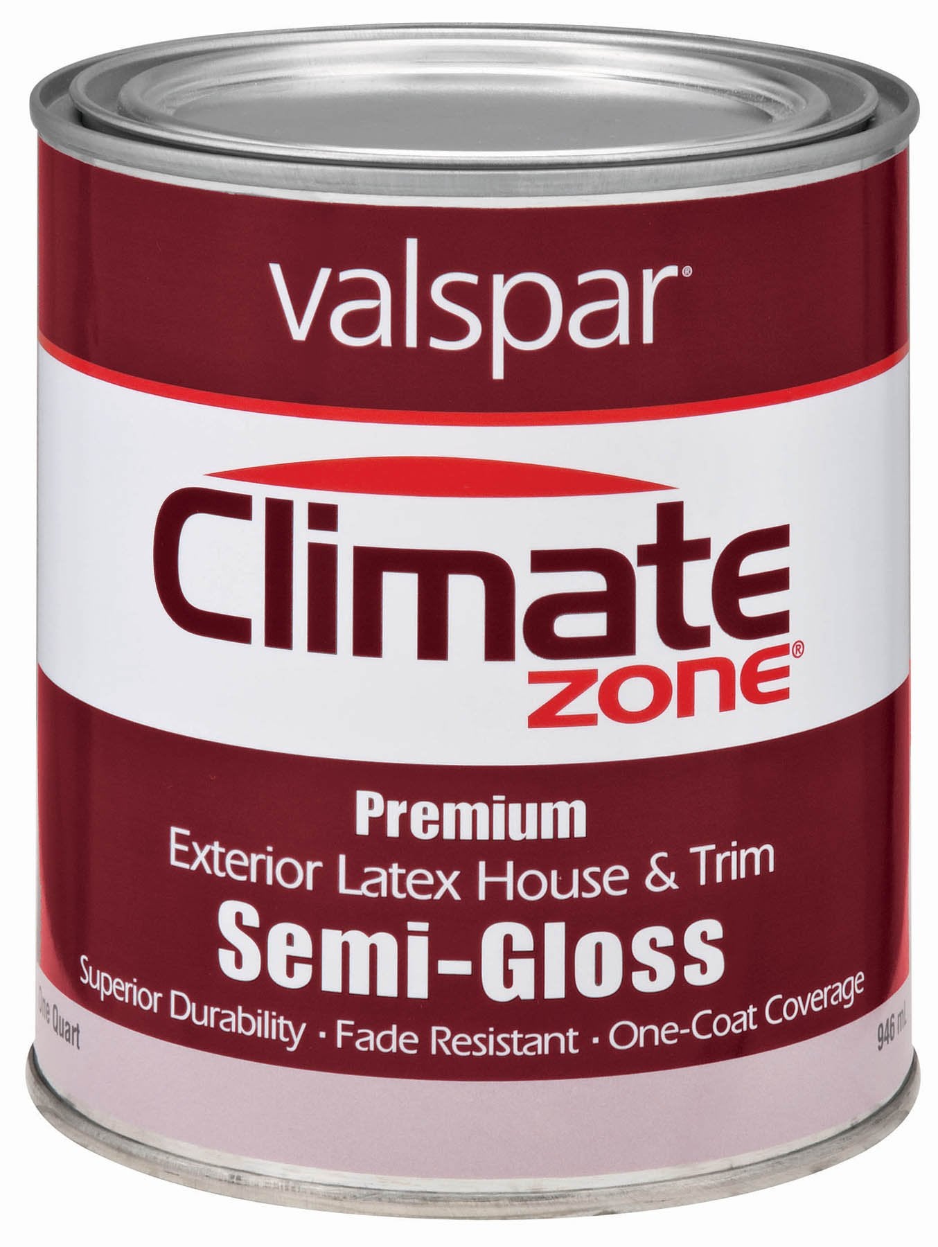 Valspar Climate Zone Exterior Latex, 1 Quart, Semi Gloss