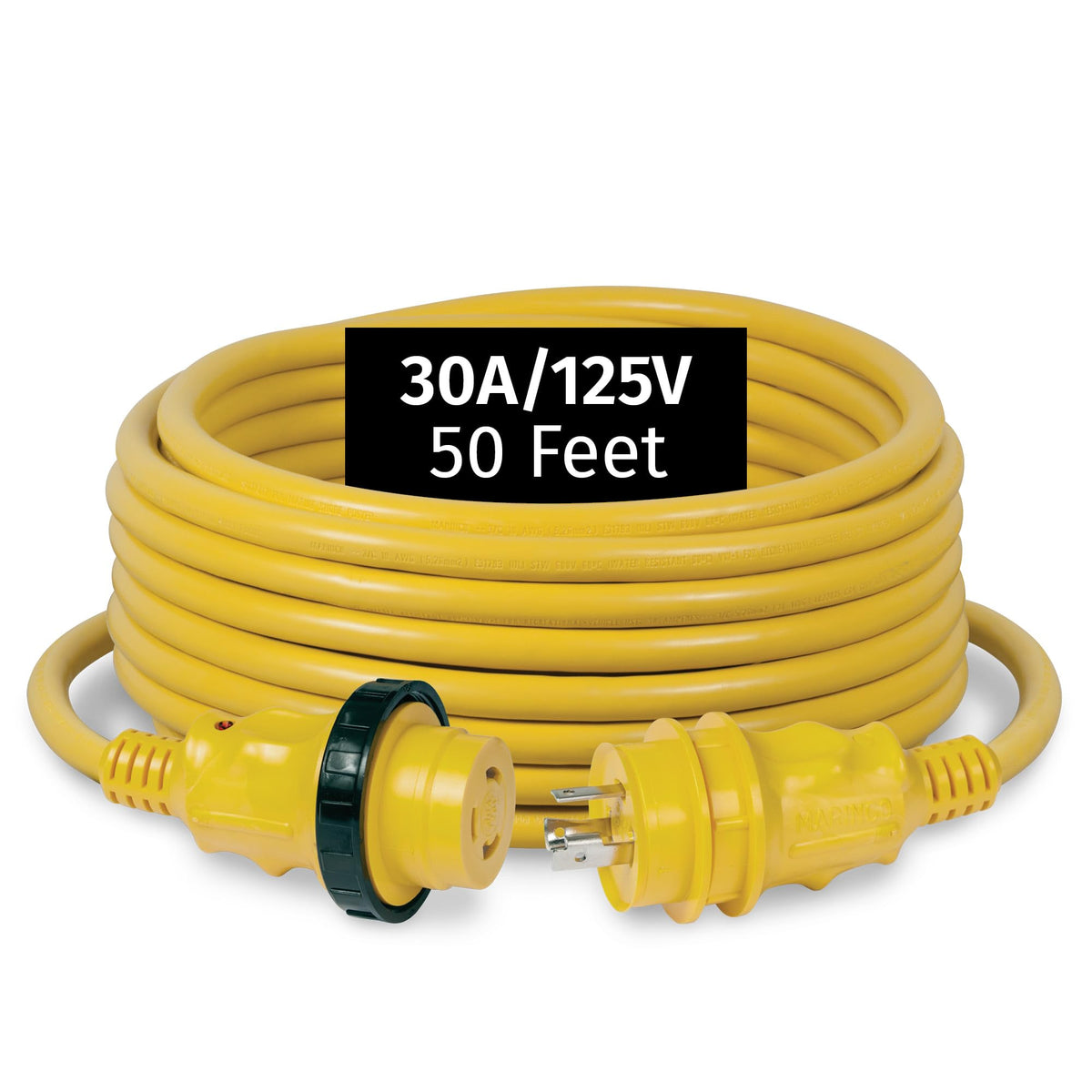 Marinco Cordset 199119 30A 125V 50ft Yellow