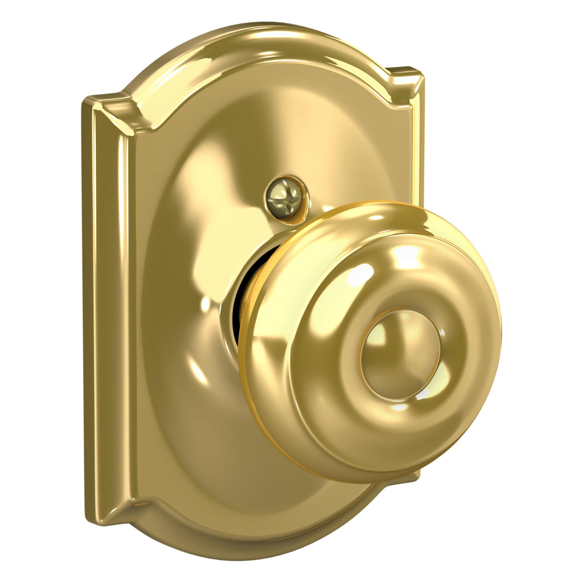 Schlage Georgian Dummy Door Knob, Camelot, Brass