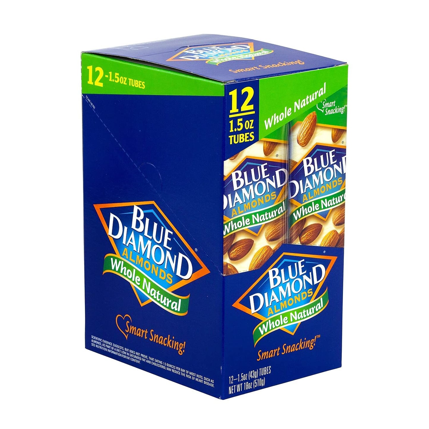 Blue Diamond Almonds Whole Natural 1.5oz 24-Pack