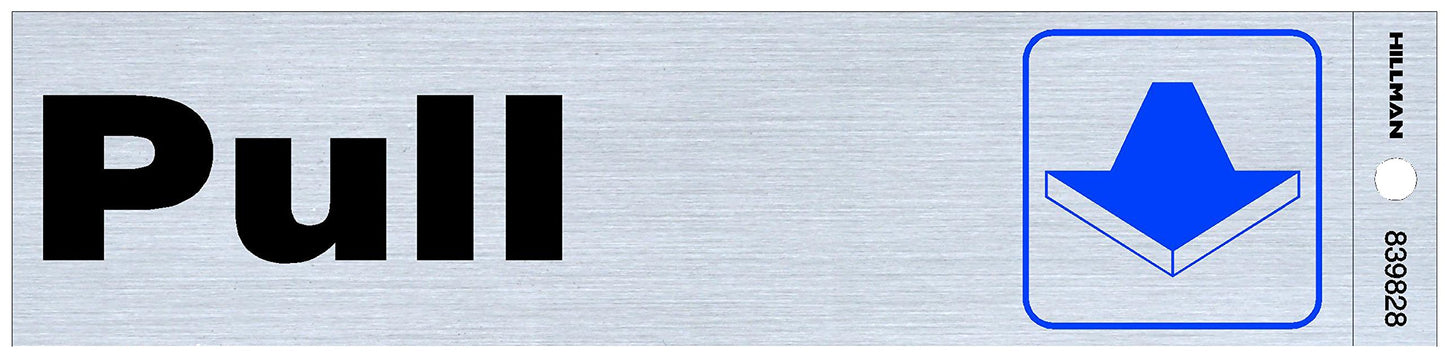 HILLMAN PULL DECAL SLV 2"X8"